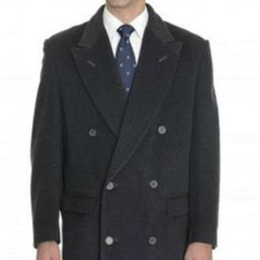 diSilver Cashmere Blend Extra Long Domino Overcoat, New with Tags